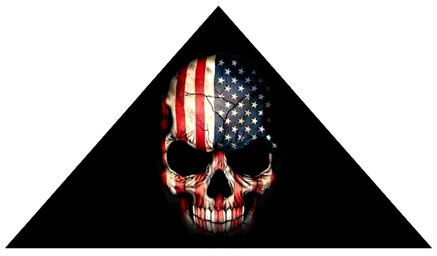 US Imperialism Skull in triangle